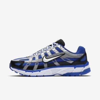 Nike P-6000 - Férfi Utcai Cipő - Kék/Fekete/Titán/Fehér